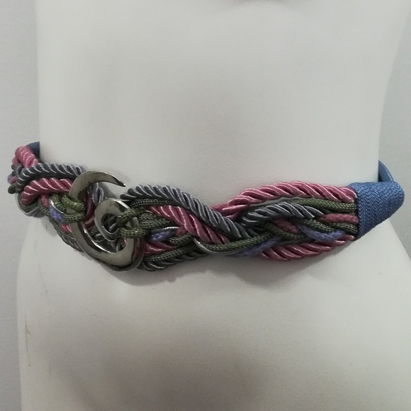 Vintage Braided Stretch Belt Size M 27" - Picture 2 of 8